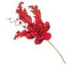 7" Red Glitter Magnolia Pick Set Of 6 -Christmas decorations 0671409589A