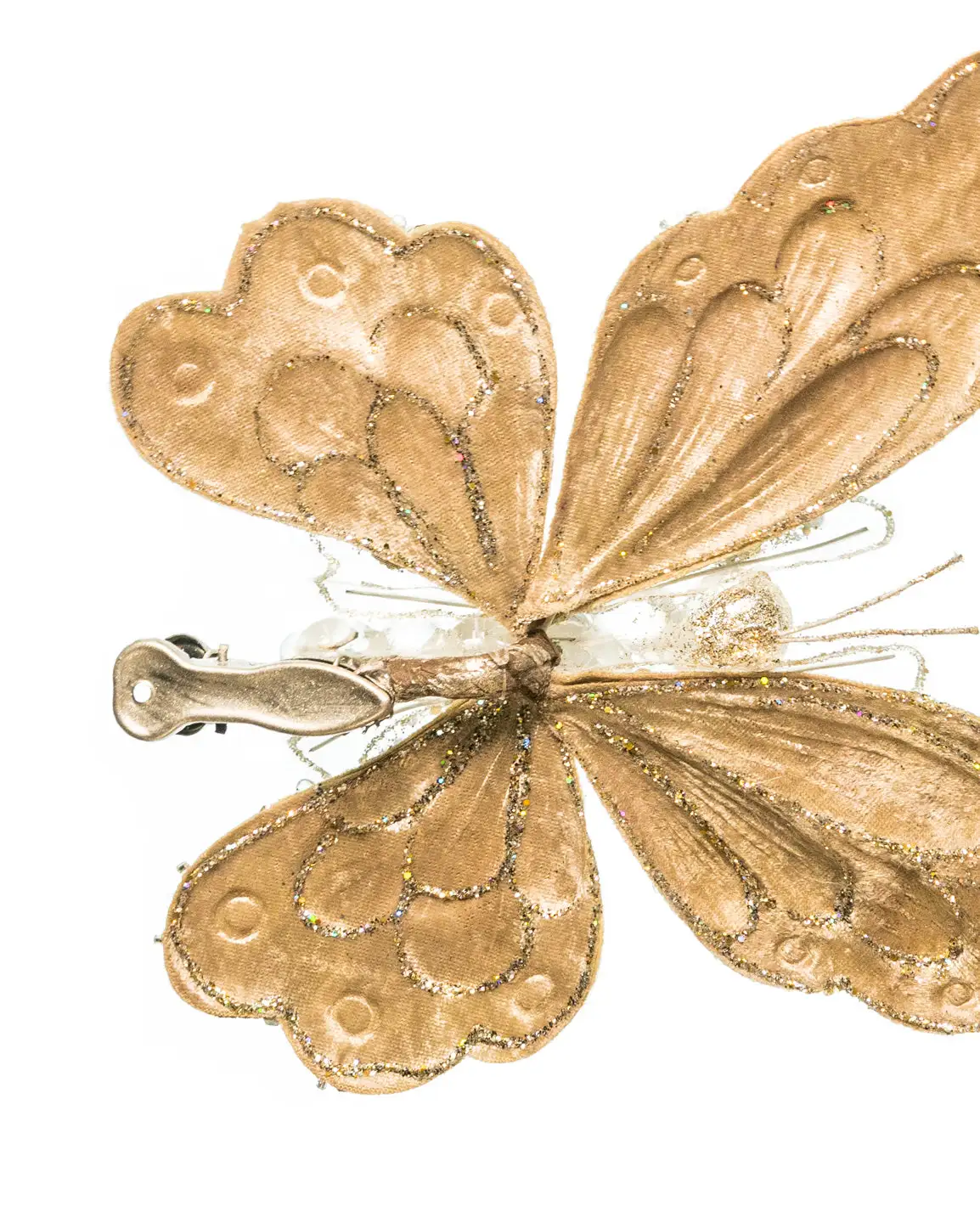 9" Gold Gem Butterfly Clip Set Of 6 4 9" Gold Gem Butterfly Clip Set Of 6 - Image 2