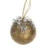 4" Gold Gem Ball Ornament Set Of 6 -Christmas decorations 0671409656