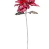 28" Red Icy Poinsettia Stem Set Of 4 2 28" Red Icy Poinsettia Stem Set Of 4 -Christmas decorations 0671409684A