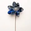 18" Sapphire & Silver Magnolia With Leaves Set Of 6 -Christmas decorations 0671409704