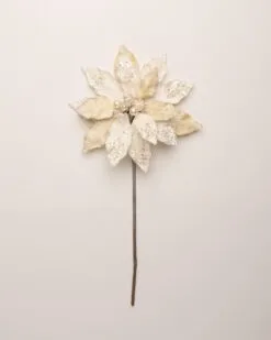 18" Poinsettia Stem With Leaves Set Of 6 -Christmas decorations 0671409713