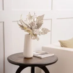 20" Icy Poinsettia Set Of 2 -Christmas decorations 0671409725 3