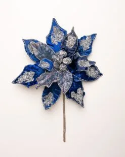 20" Icy Poinsettia Set Of 2 -Christmas decorations 0671409727