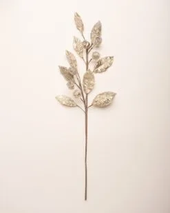 30" Icy Mini Pomegranate Leaf Spray Set Of 6 -Christmas decorations 0671409734