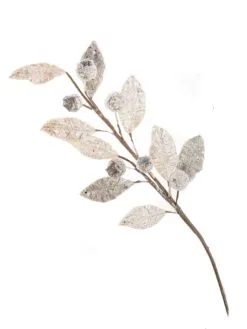 30" Icy Mini Pomegranate Leaf Spray Set Of 6 -Christmas decorations 0671409735A