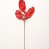 8" Red & Gold Magnolia Berry Leaf Branch Set Of 6 1 8" Red & Gold Magnolia Berry Leaf Branch Set Of 6 -Christmas decorations 0671409749