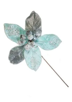 19" Icy Magnolia Leaf Set Of 4 -Christmas decorations 0671409759A