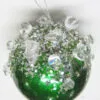3.5" Emerald & Silver Jewel Ornament Set Of 6 2 3.5" Emerald & Silver Jewel Ornament Set Of 6 -Christmas decorations 0671409766