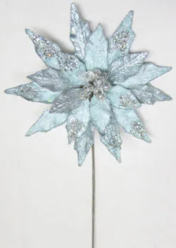 18" Poinsettia Stem Set Of 2 12 18" Poinsettia Stem Set Of 2 -Christmas decorations 0671409768