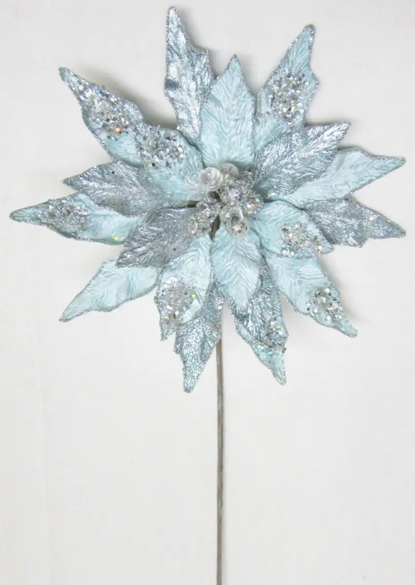 18" Poinsettia Stem Set Of 2 6 18" Poinsettia Stem Set Of 2 - Image 4