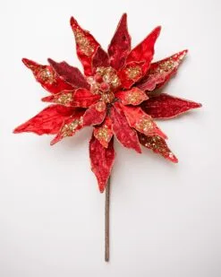 18" Poinsettia Set Of 2 -Christmas decorations 0671409773 1