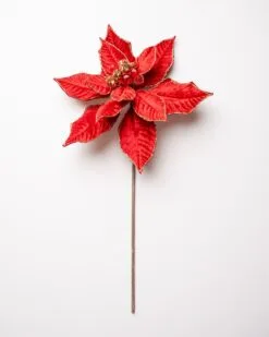 18" Poinsettia Set Of 6 -Christmas decorations 0671409784 1