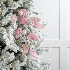 30" Icy Mini Pomegranate Leaf Spray Set Of 6 -Christmas decorations 0671409791 2