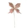 6" Pink Glitter Butterfly Pick Set Of 6