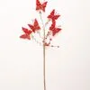 24" Mini Red Butterfly Spray Set Of 6 -Christmas decorations 0671409830