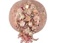 4" Pink Pomegranate Ornament Set Of 6 -Christmas decorations 0671409840B