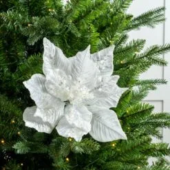 15" Poinsettia Velvet Pick Set Of 6 -Christmas decorations 0671409846 2