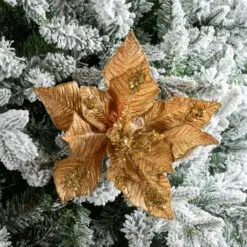 15" Poinsettia Velvet Pick Set Of 6 -Christmas decorations 0671409847 2