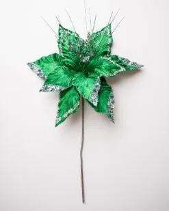 15" Green Poinsettia Velvet Pick Set Of 6 19 15" Green Poinsettia Velvet Pick Set Of 6 -Christmas decorations 0671409849 1 79da87a7 509b 494e b94a b34cdf3b9db0