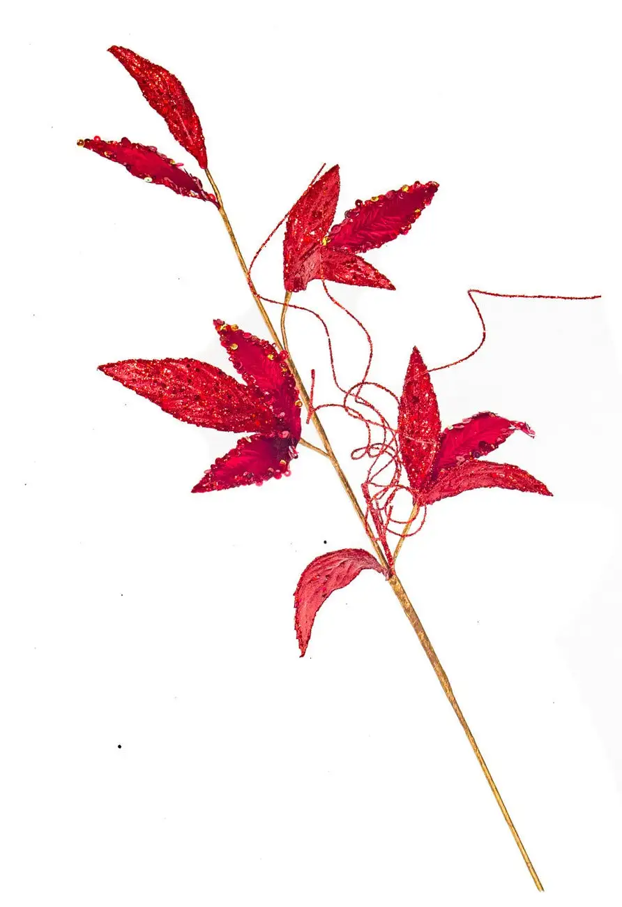 24" Velvet Leaf Spray Set Of 6 9 24" Velvet Leaf Spray Set Of 6 - Image 7