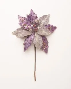 12" Poinsettia Pick Set Of 6 -Christmas decorations 0671409936