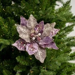 12" Poinsettia Pick Set Of 6 -Christmas decorations 0671409936 1