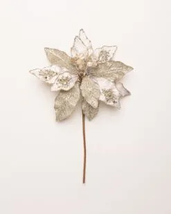 12" Poinsettia Pick Set Of 6