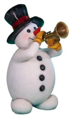 5 FT Snowman Playing Trumpet