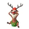 5 FT Funny Sitting Santa Reindeer -Christmas decorations 0671410086A