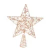 11" Gold Glitter Star Tree Topper Battery Operated LED Lights -Christmas decorations 0671430540A