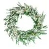 36" Snowy Alaskan Wreath 100 LED Warm White Lights -Christmas decorations 0671432836 1