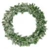 Flocked Wreath Pre-lit With LED Clear Lights -Christmas decorations 0671432936