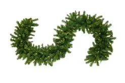 9 FT X 16" Foxtail Garland Pre-lit Warm White LED