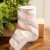 4" X5YD Blush Pink Velvet With Silver Jewels -Christmas decorations 0671474016 1