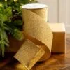 4"X10YD Gold Mesh Ribbon -Christmas decorations 0671474017 1