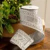 4" X5YD Silver Ribbon With Beaded Trim -Christmas decorations 0671474026 1