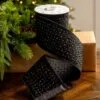 4" X10YD Black Jewel Ribbon 2 4" X10YD Black Jewel Ribbon -Christmas decorations 0671474045 1