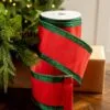 4" X10YD Red With Green Edge 1 4" X10YD Red With Green Edge -Christmas decorations 0671474083 1