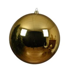 10" Shatterproof Shiny Ball Set Of 2 -Christmas decorations 0671490370