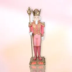6 FT Pink & Gold Nutcracker With Staff