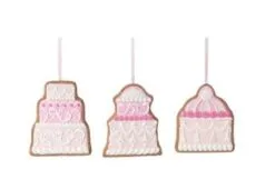 Pink Royal Icing Assorted Cookie Ornament Set Of 3 5 Pink Royal Icing Assorted Cookie Ornament Set Of 3 -Christmas decorations 0796229606