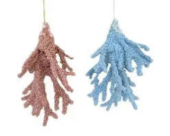 6" Dangling Coral Assorted Ornament Set Of 4 5 6" Dangling Coral Assorted Ornament Set Of 4 -Christmas decorations 0796281270