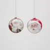 4" Santa Disk Ornament Set Of 2 -Christmas decorations 2695110 WH