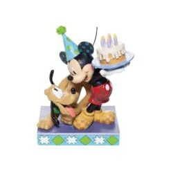 Disney Traditions 7" Pluto & Mickey Birthday