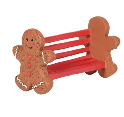 Village Accessory Gingerbread Bench 3 Village Accessory Gingerbread Bench