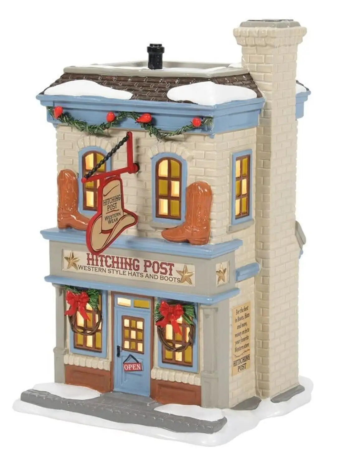 Snow Village Hitching Post 3 Snow Village Hitching Post