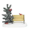 Village Accessory Cardinal Christmas Bench -Christmas decorations 2839928597