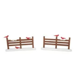 Village Accessory Cardinal Christmas Fence