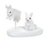 Village Accessory White Christmas Bunnies -Christmas decorations 2839928603